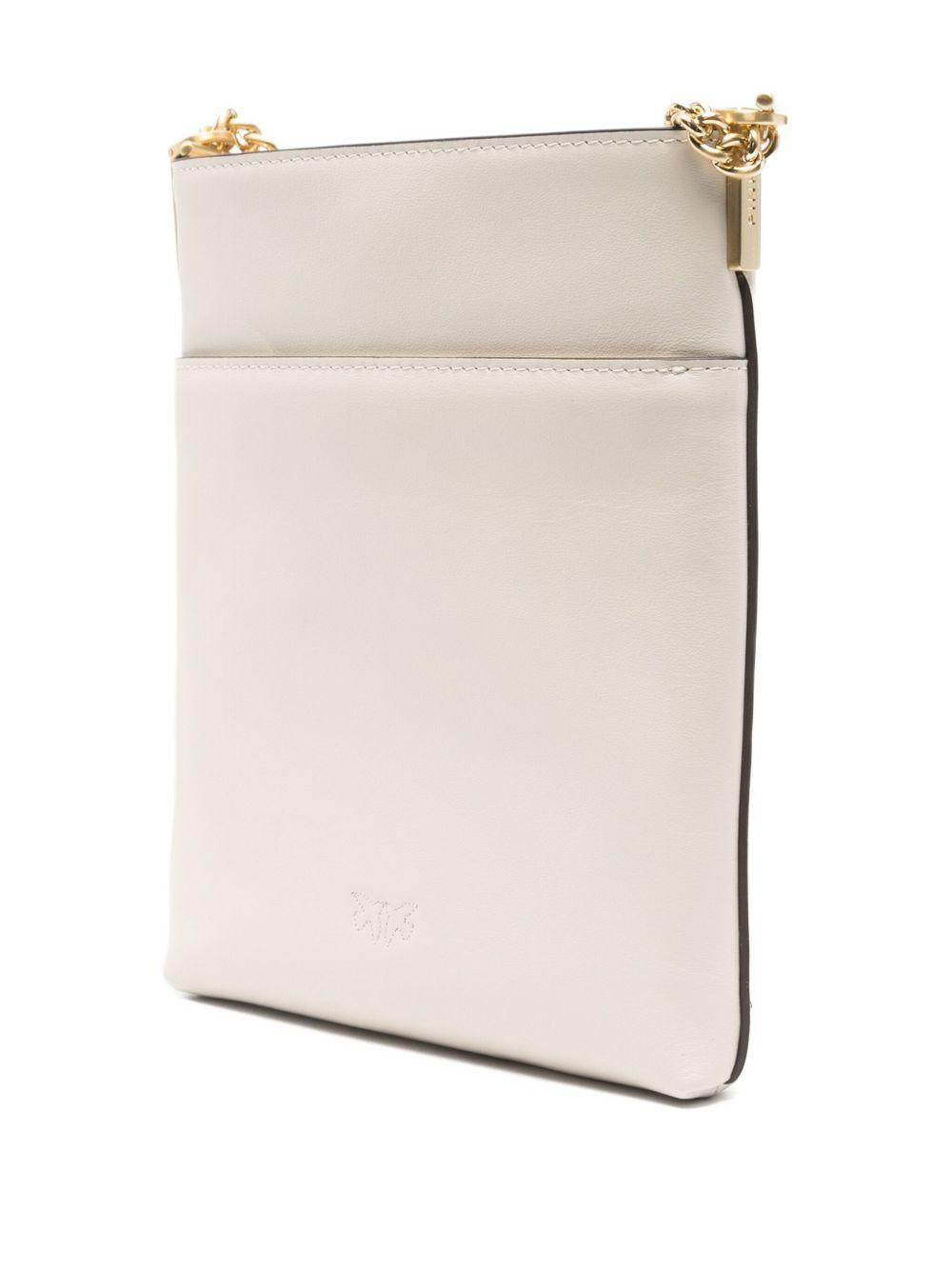 Borsa a spalla con logo e tracolla a catena 105352A0QO Z14V PINKO