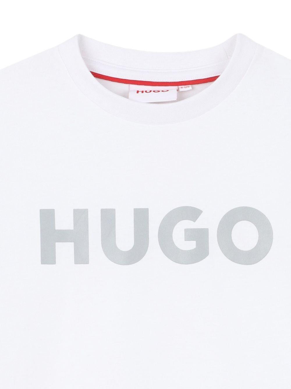 T-shirt in cotone con logo G01016 10P HUGO KIDS