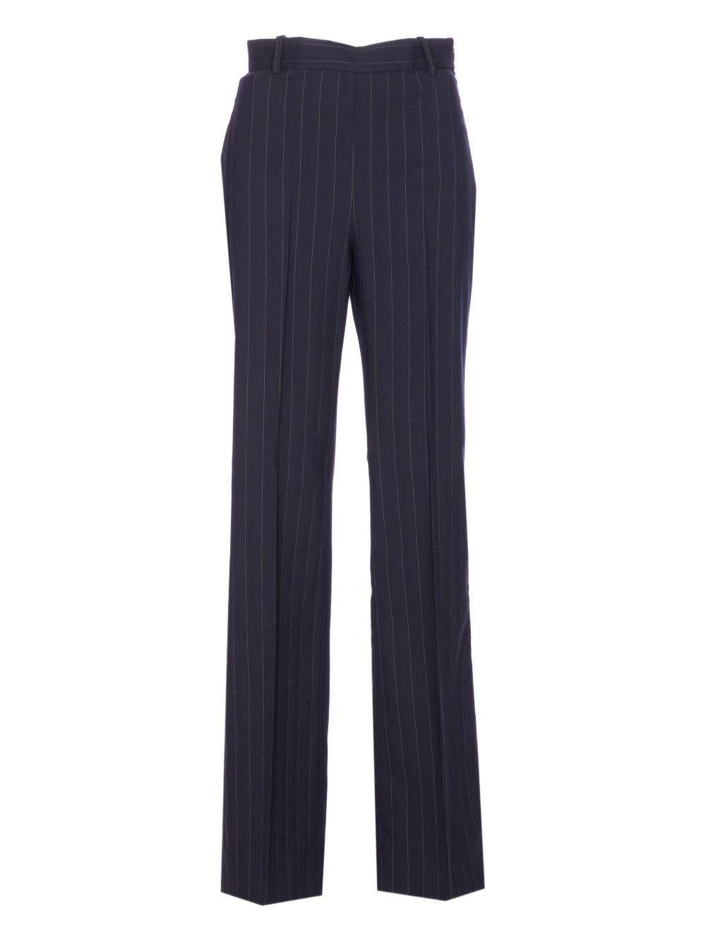 Pantaloni a righe in blu navy 105671A2QY EZ1 PINKO