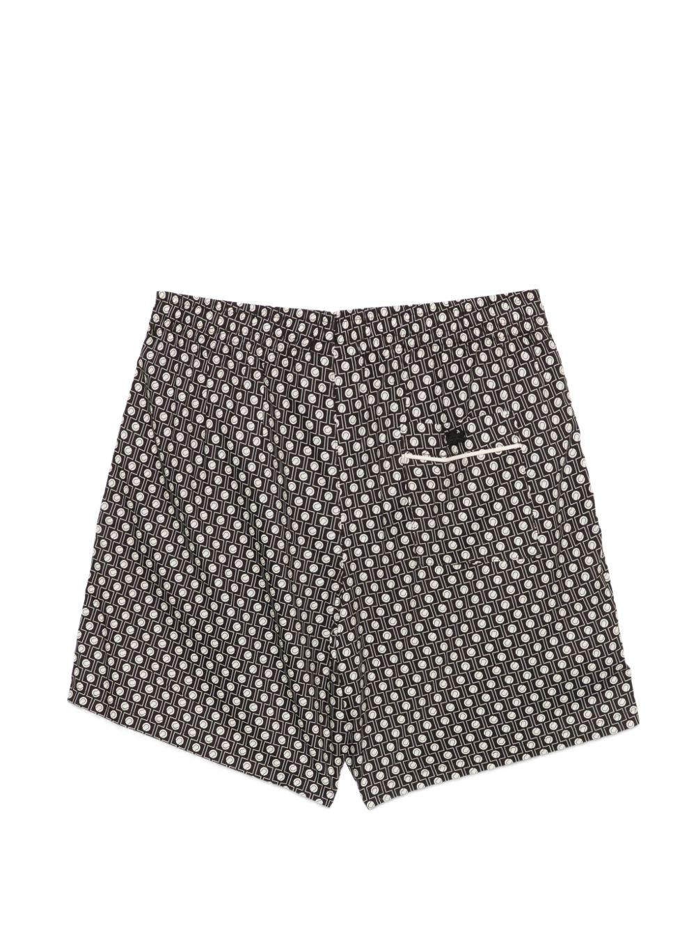 Bermuda in cotone organico stampa geometrica GH0748 7FI LACOSTE