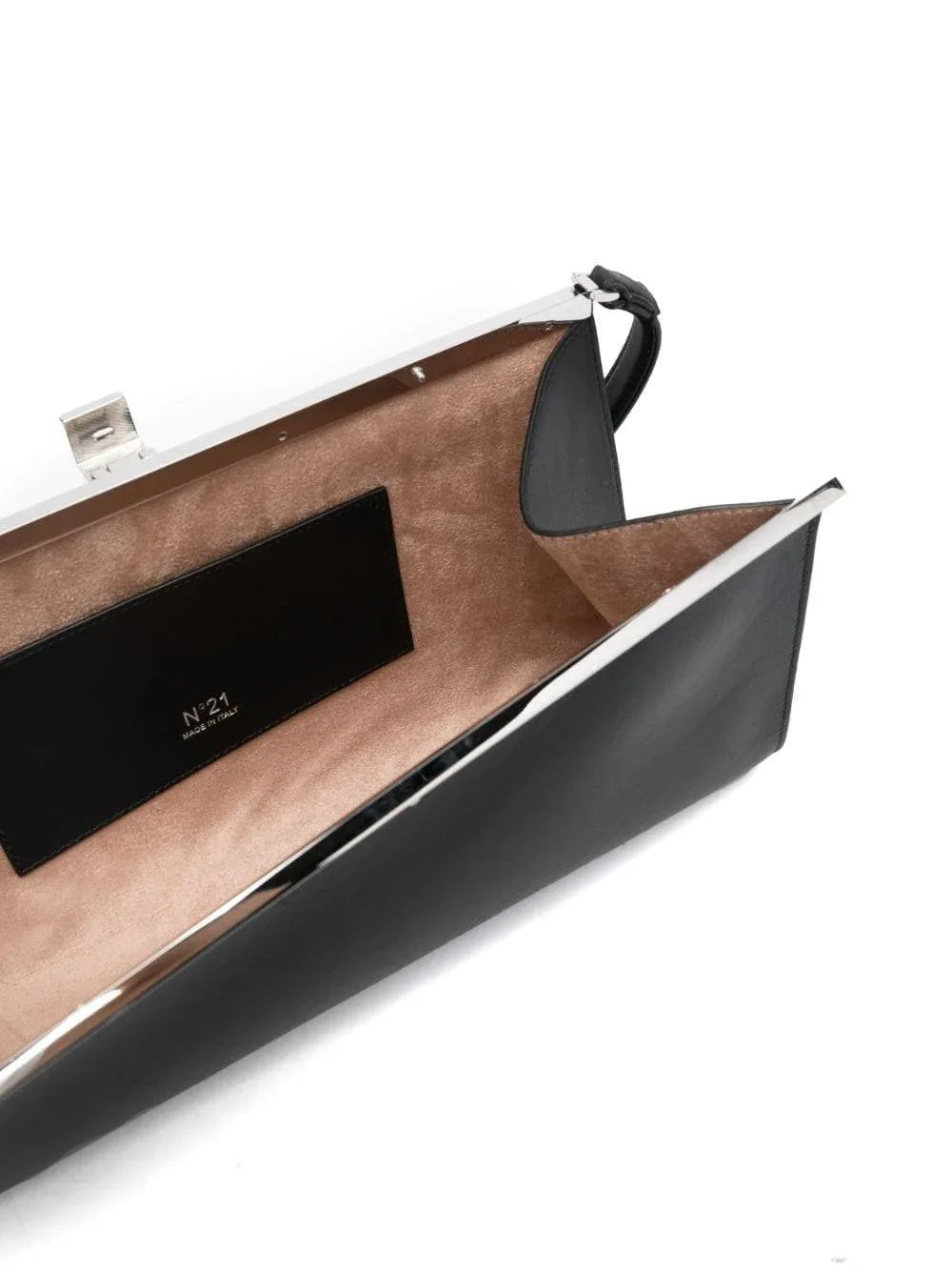 Borsa obliqua nera in pelle - Preludio Moda