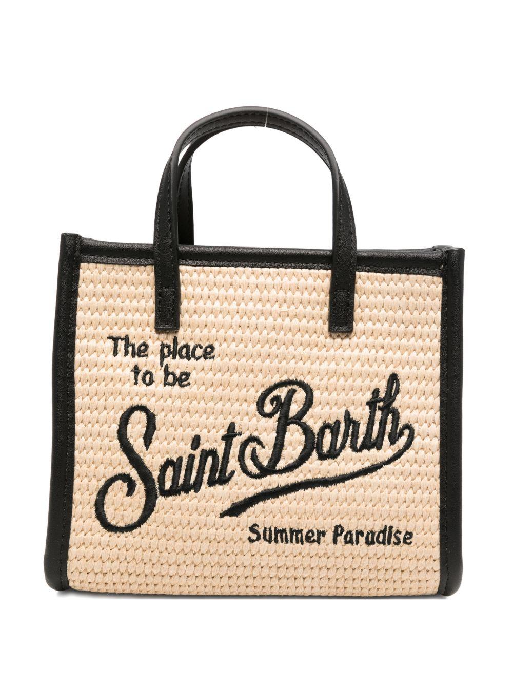 Borsa tote in paglia con ricamo logo VVID001 00421L MC2 SAINT BARTH