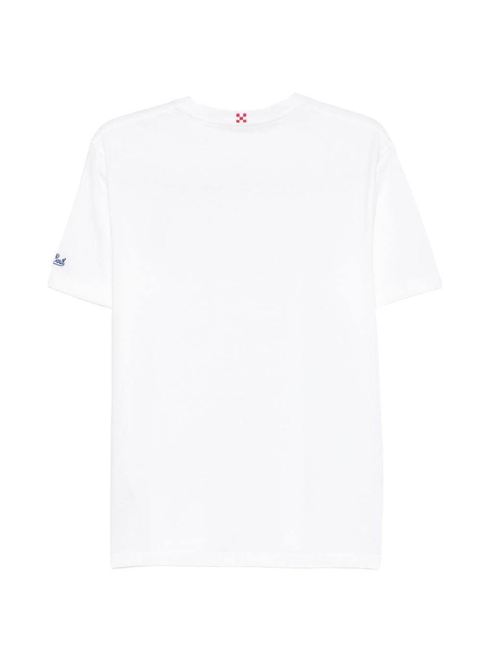 T-shirt in cotone organico con ricamo POT0001 04206L MC2 SAINT BARTH