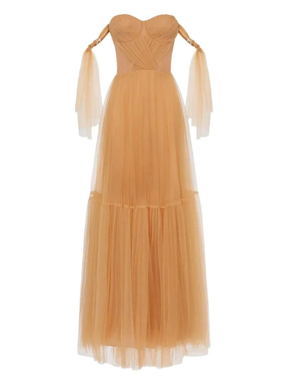 Abito in tulle caramello - Preludio Moda