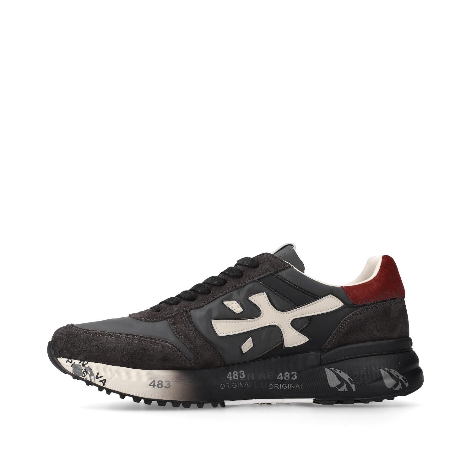 Sneakers Mick Nero con Dettagli Bianchi e Bordeaux MICK 7719 PREMIATA