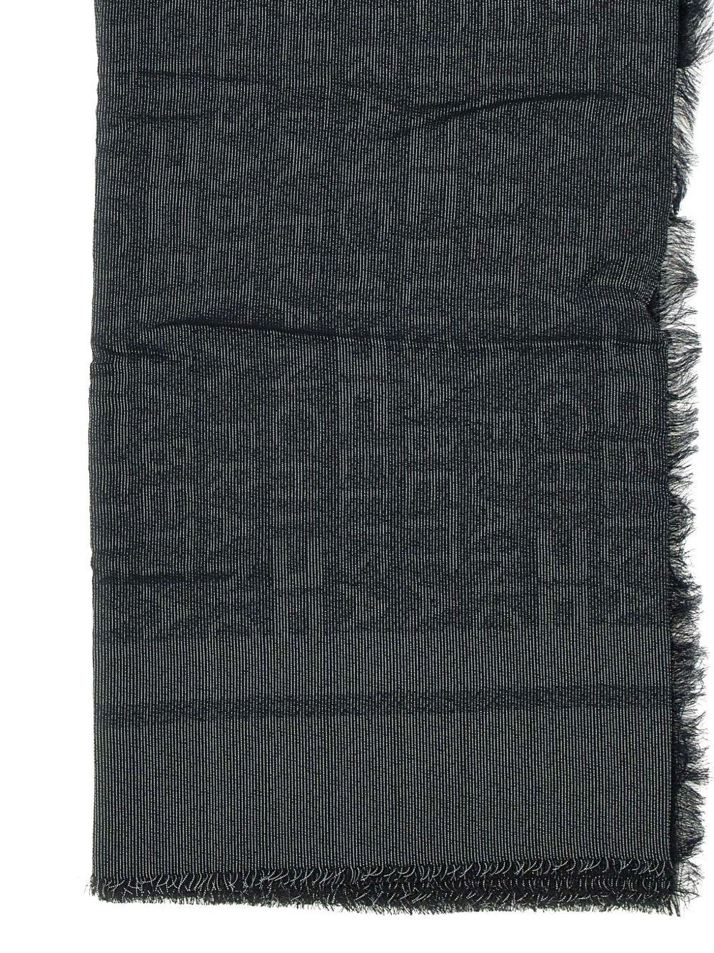 Pashmina grande in lurex jacquard nera