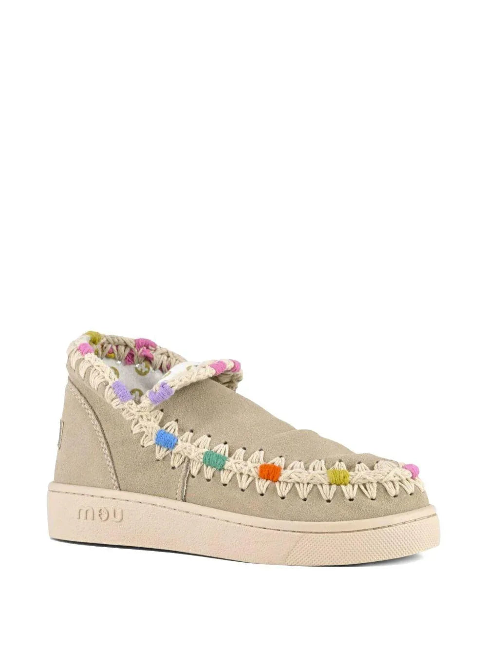 Summer eskimo sneaker overstitching beige - Preludio Moda