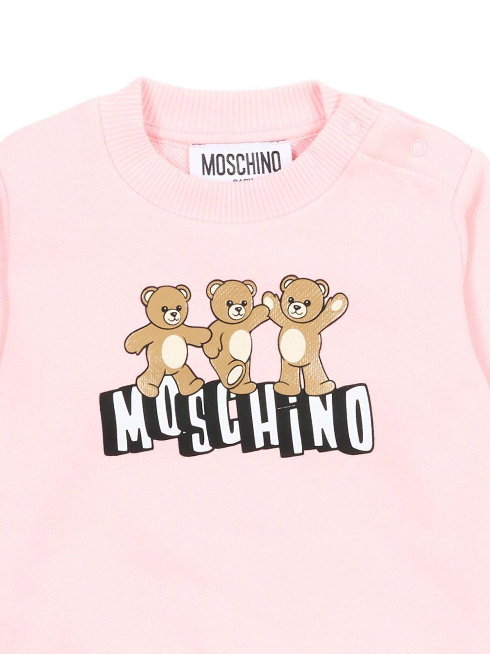Felpa in cotone con chiusura a bottoni automatici MTF060LCA89 50209 MOSCHINO KIDS