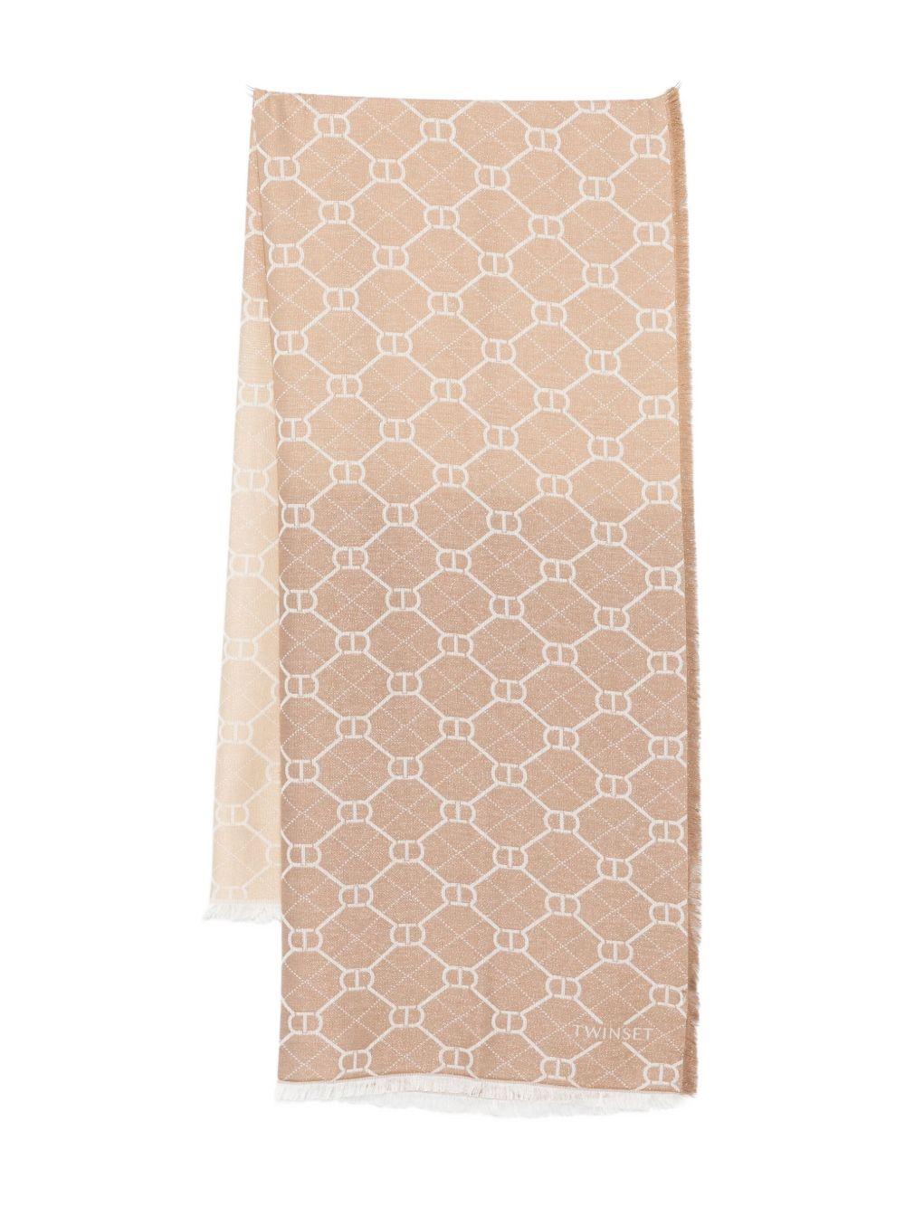 Sciarpa con logo e frange 252TA4210 12129 TWINSET