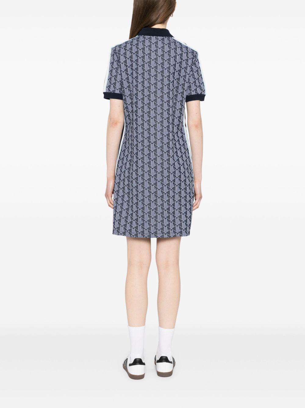 Abito blu logo monogram all-over EF2655 525 LACOSTE