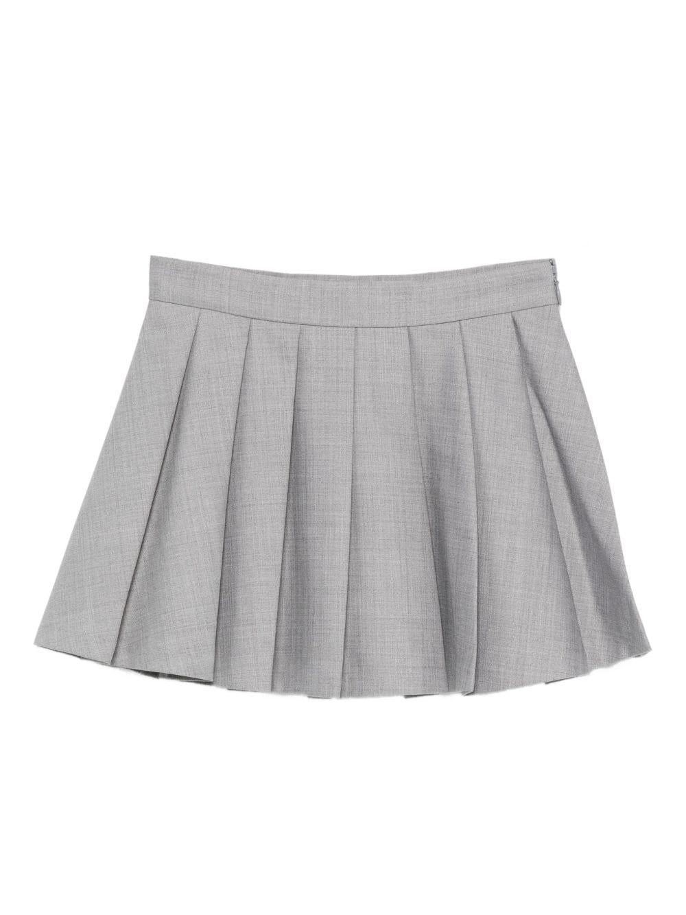 Gonna grigia plissettata con ricamo KFGO011CML025 5028 PINKO UP