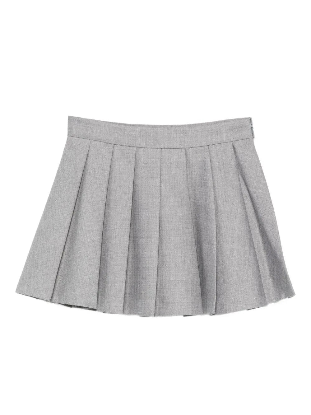 Gonna grigia plissettata con ricamo - Preludio Moda