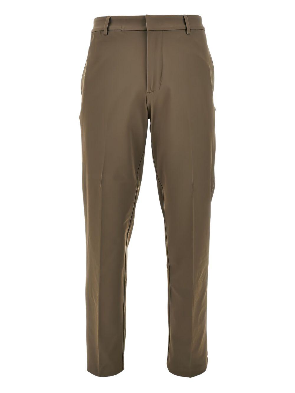 Pantaloni marroni a gamba dritta con passanti per cintura EM001505AF18502 U6189 EMPORIO ARMANI