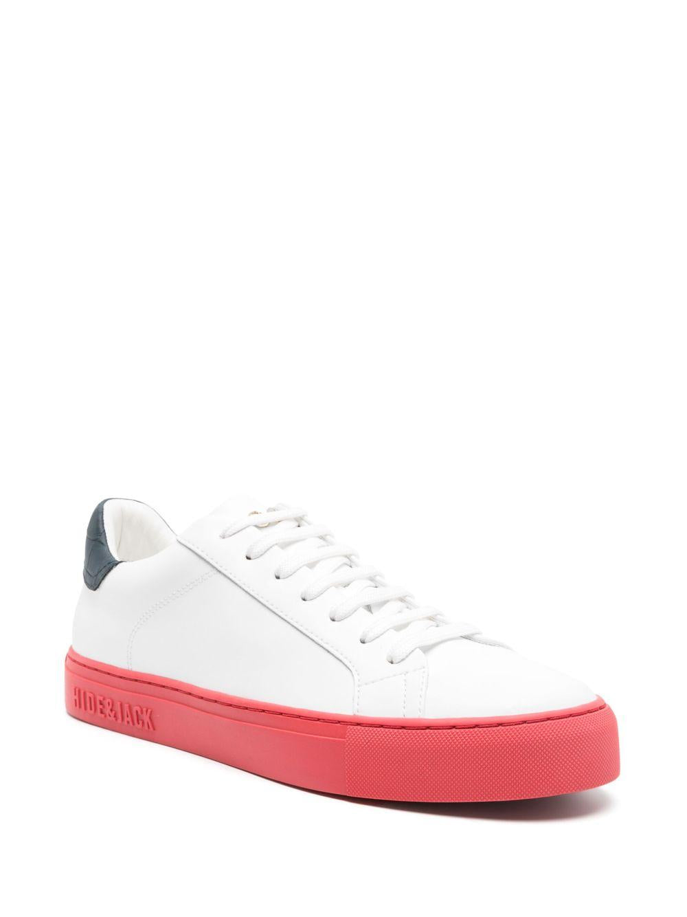Sneakers Essencial sky bianche/rosse