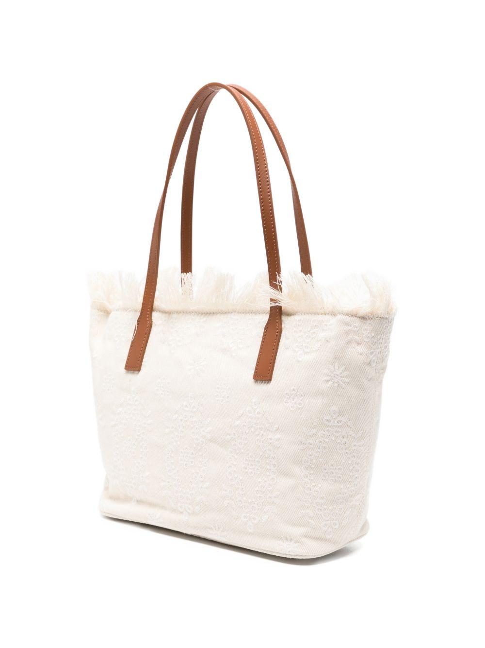 Borsa tote in denim con bordi sfrangiati CBMF001 01034L MC2 SAINT BARTH