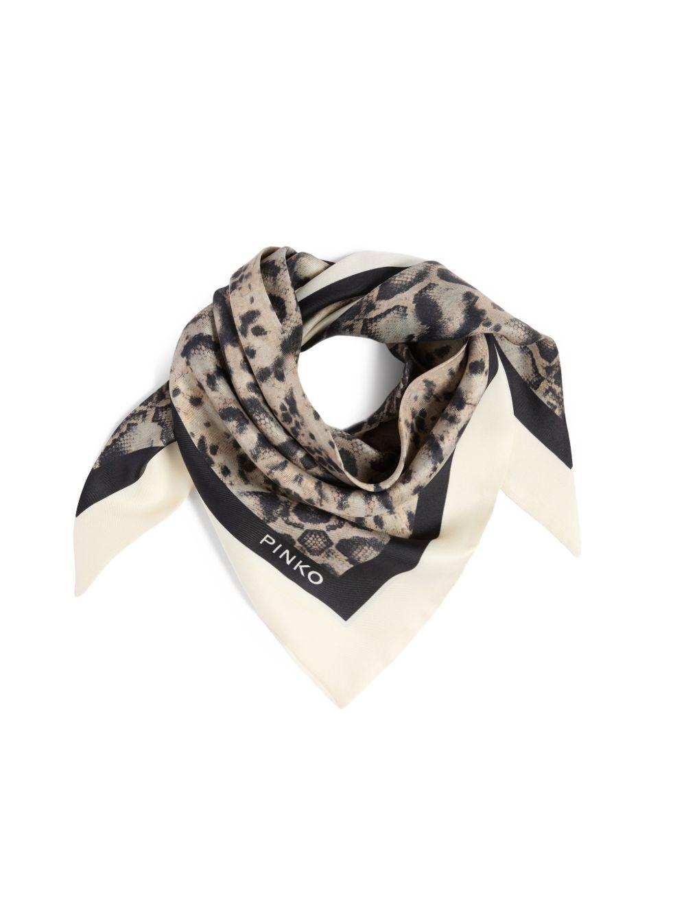 Bandana triangolare stampa pitone 106655A38H CZ5 PINKO