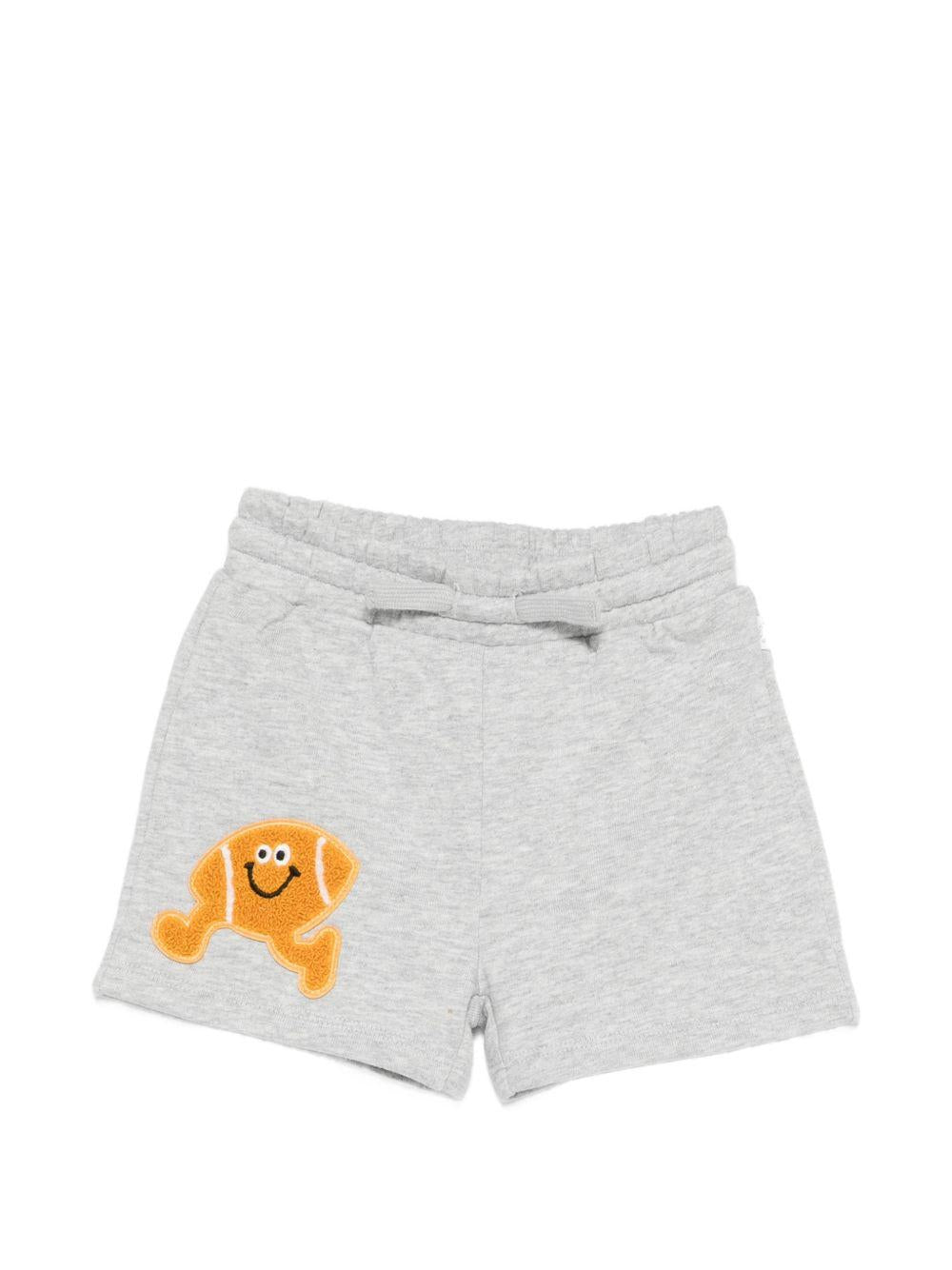 Shorts grigio melange con patch TY6609Z3409 807 STELLA MCCARTNEY KIDS
