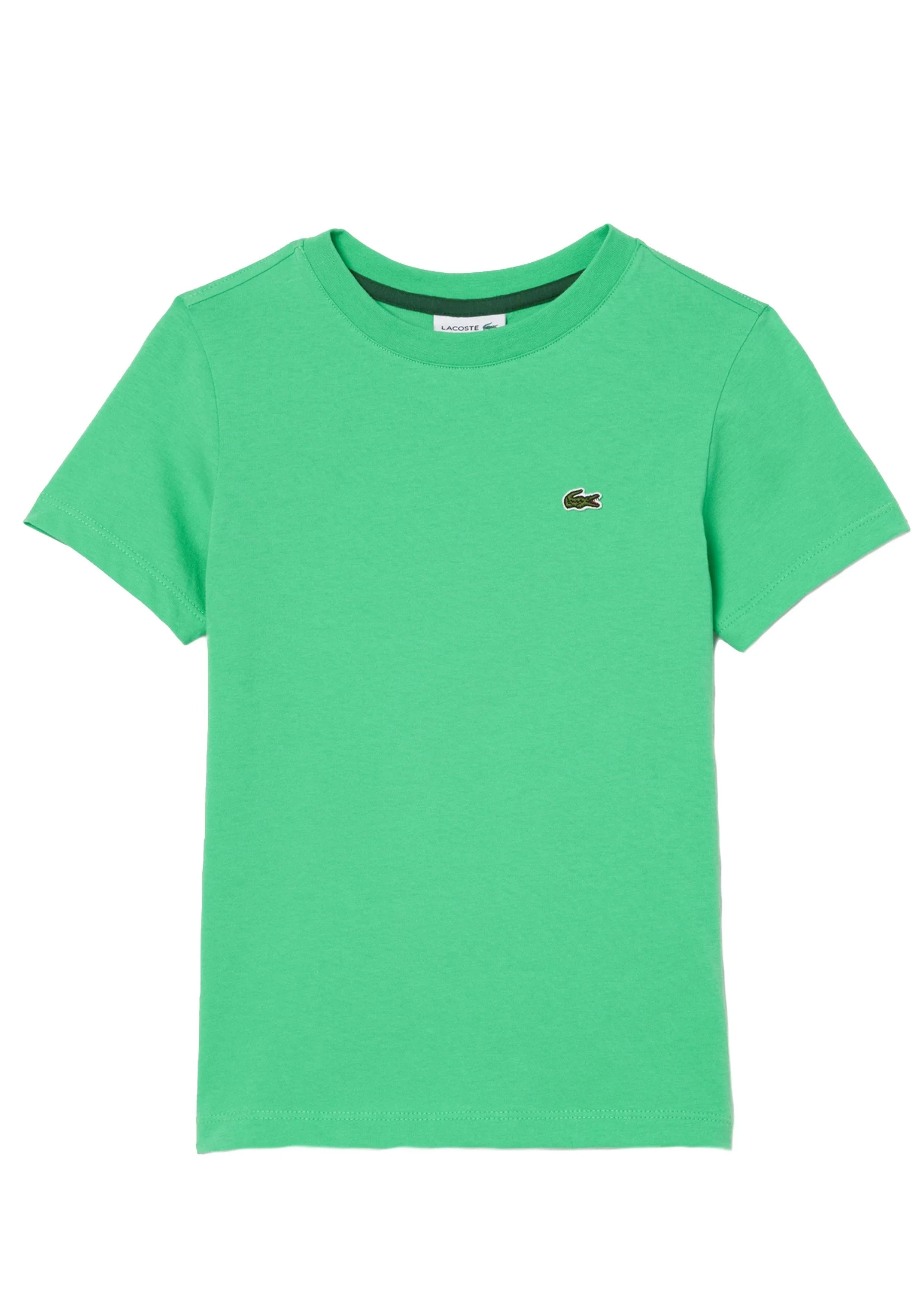 T-shirt verde fluo logo ricamo - Preludio Moda