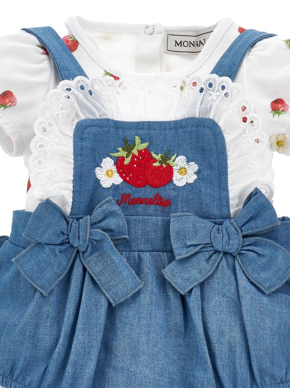 Pagliaccetto in denim con fascetta coordinata 35G5167081 0062 MONNALISA KIDS
