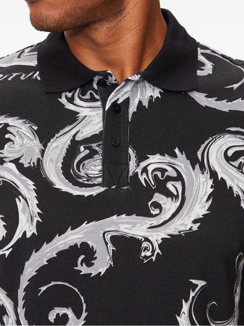 Polo fantasia barocca 77GAG6S0JS390 KJ2 VERSACE JEANS