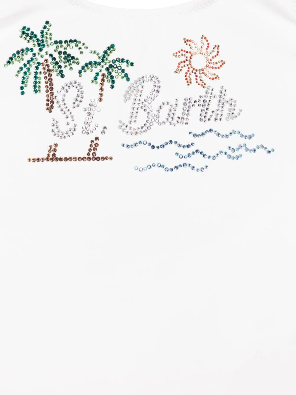 Costume bianco Cara logo con strass - Preludio Moda