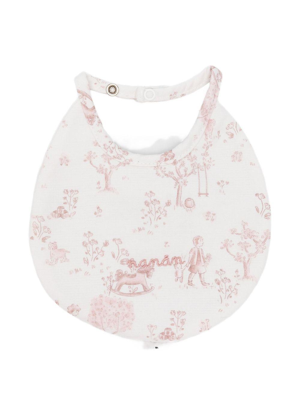 Bavaglino rosa con stampa I25419R ROSA NANAN KIDS