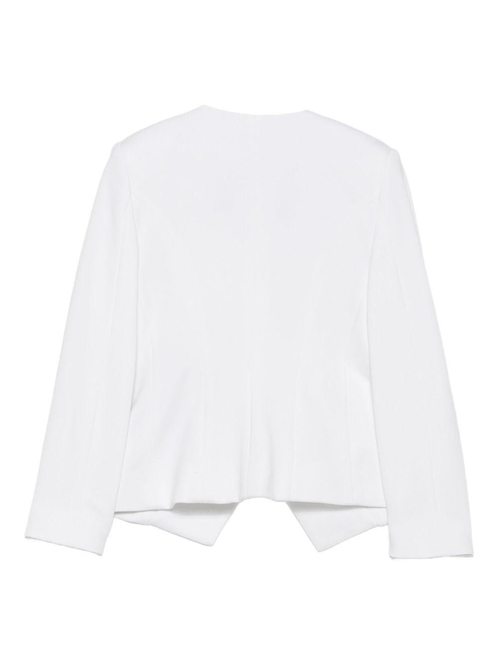 Giacca Bianca Doppiopetto con Bottoni Dorati BX2B64J0371 100 BALMAIN KIDS