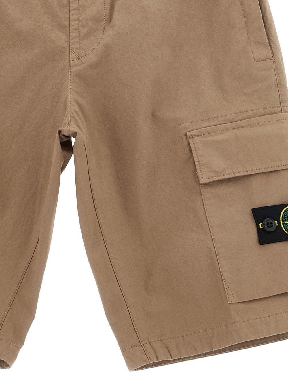 Bermuda cargo cammello con tasca laterale L1S16L100003S0001 V0092 STONE ISLAND KIDS