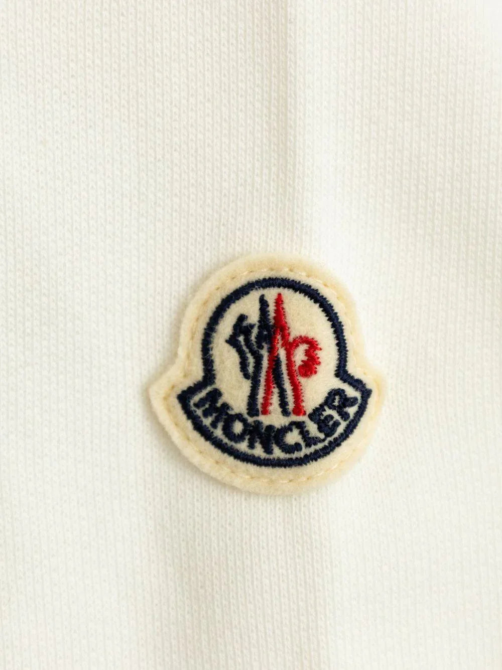 Felpa Bianca con Cappuccio e Motivo Logato - Preludio Moda