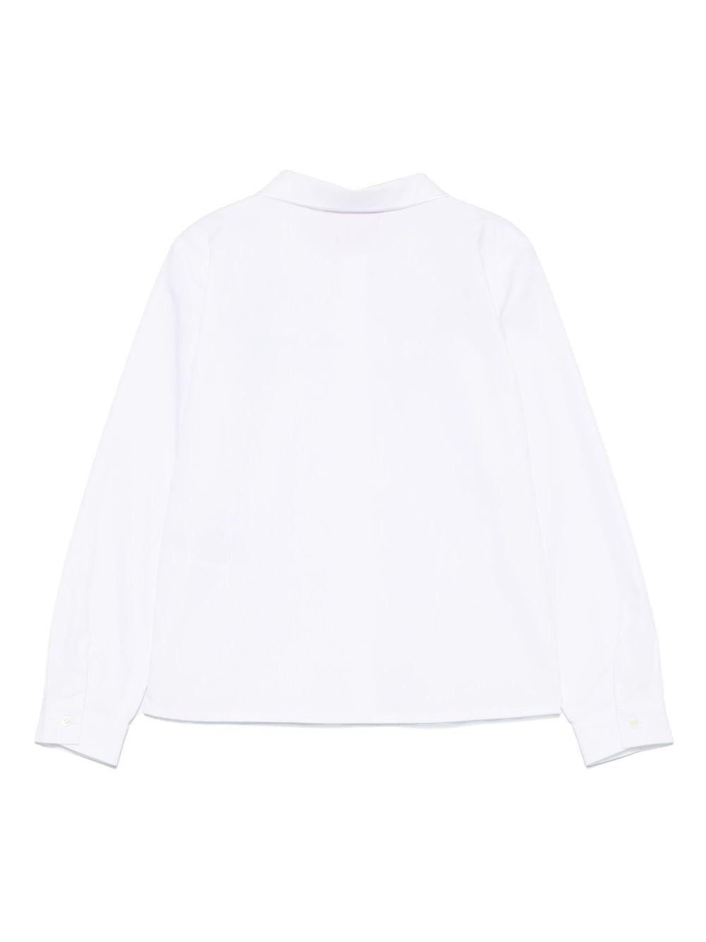 Camicia bianca con collo mani