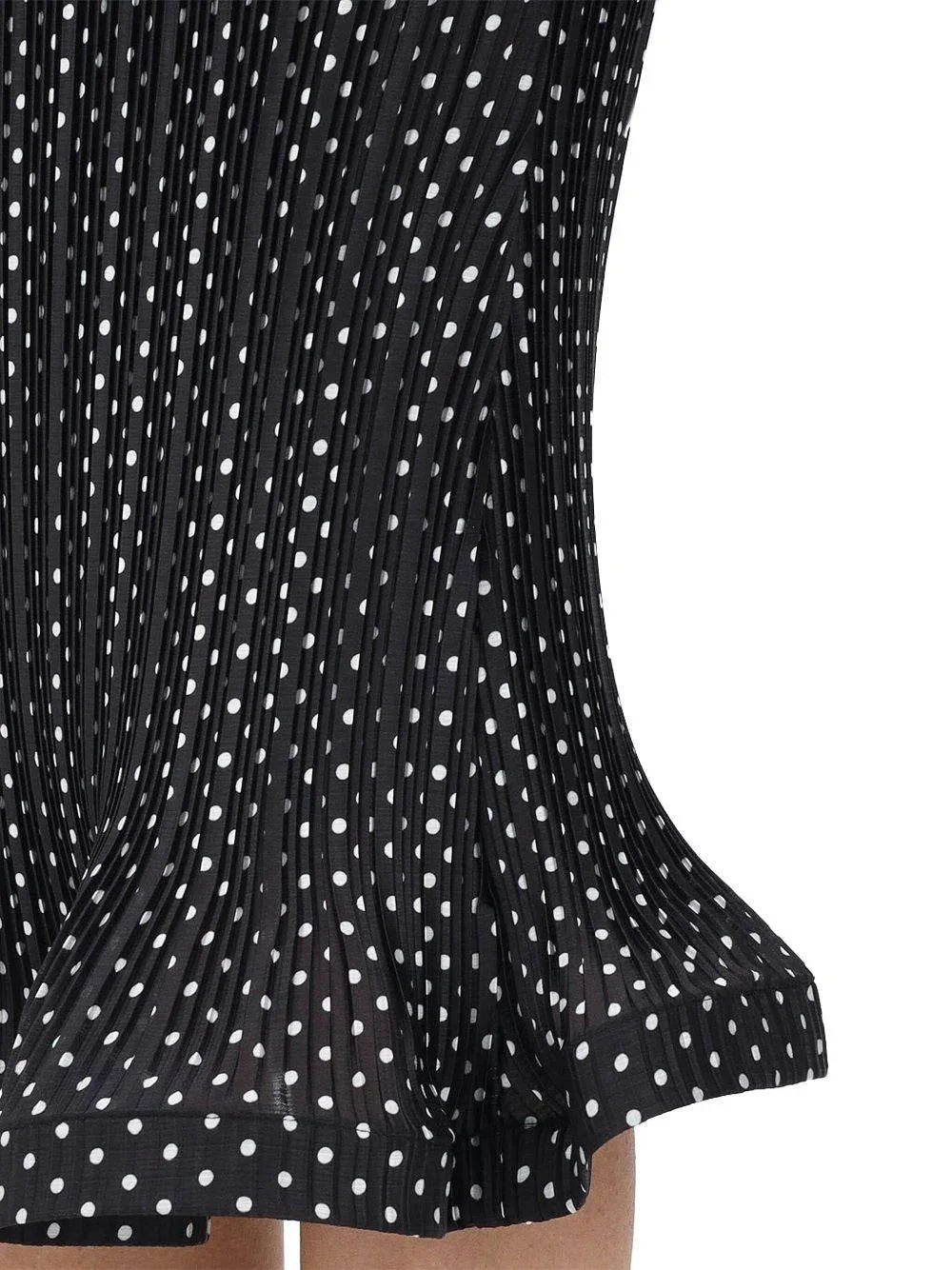 Gonna a campana nera con fantasia pois all-over - Preludio Moda