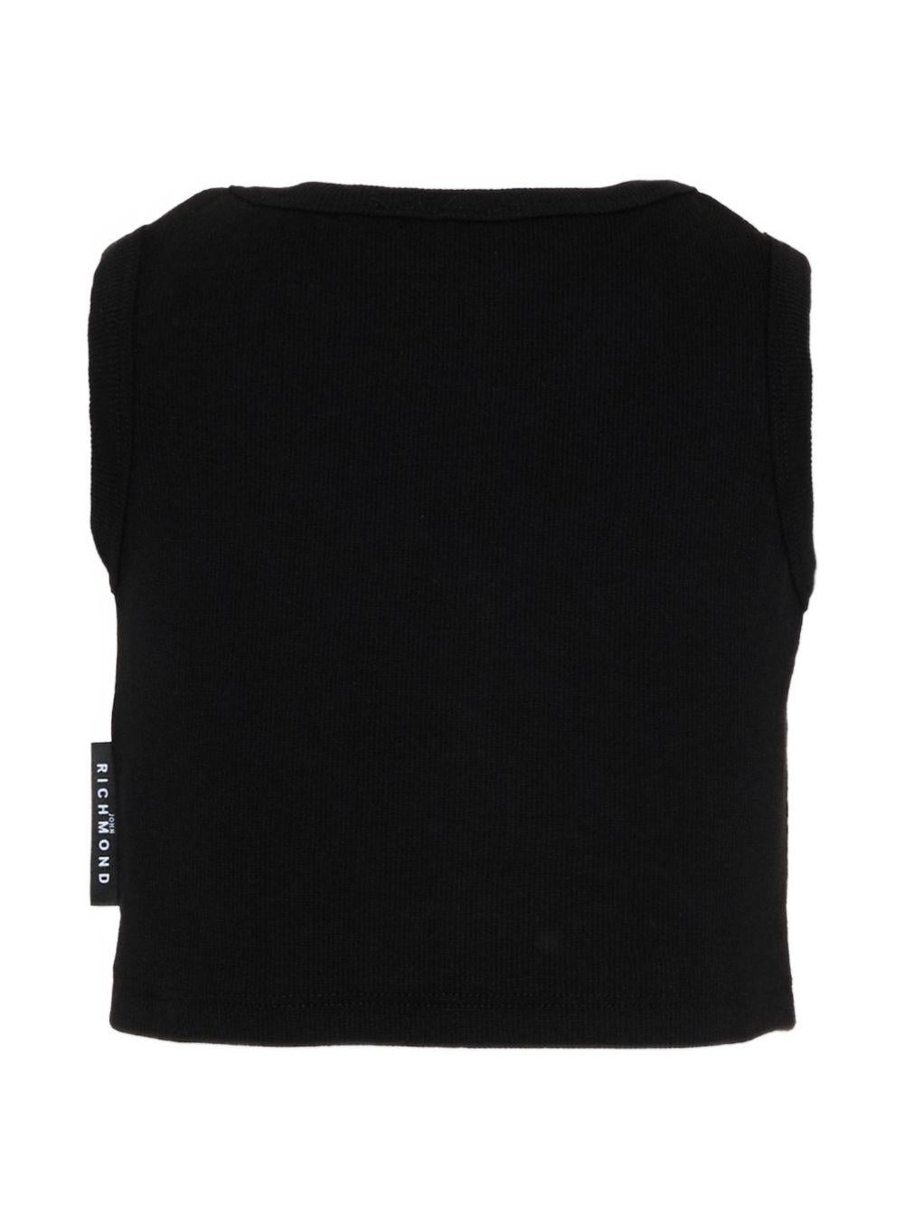 T-shirt con logo frontale RGP26172CN BLACK JOHN RICHMOND KIDS