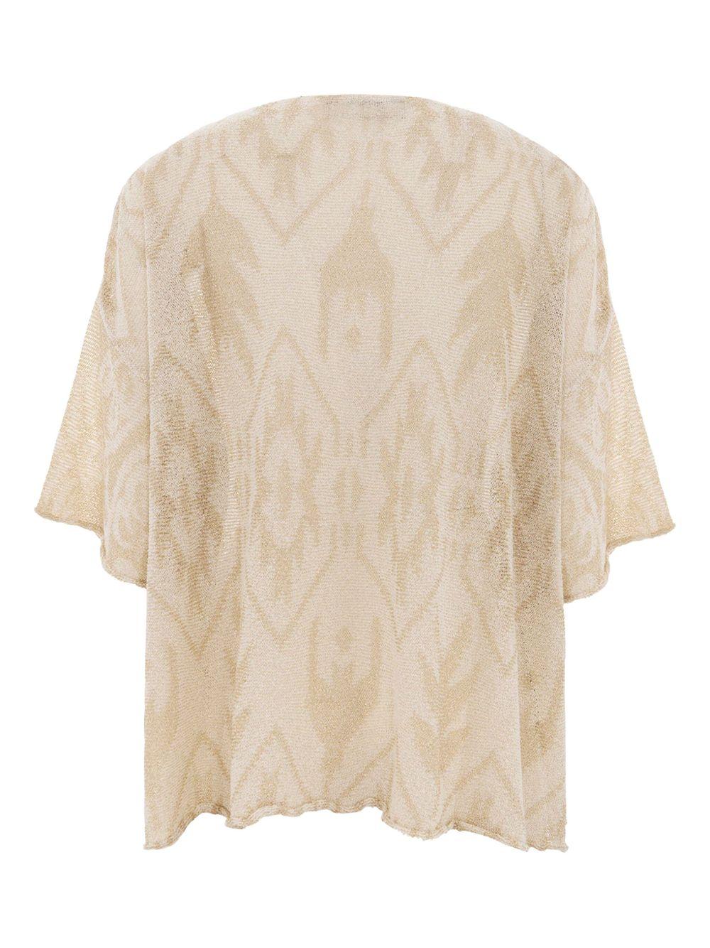 Maglia panna fantasia MGKD05040 PANNA AKEP