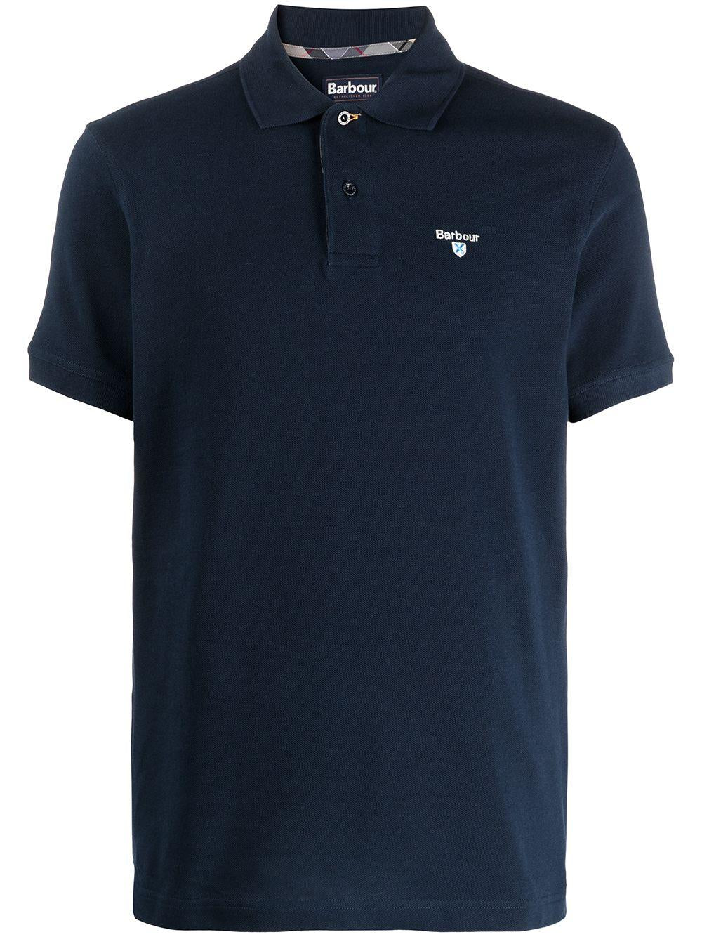 Polo in cotone con logo ricamato MML0012 NY31 BARBOUR