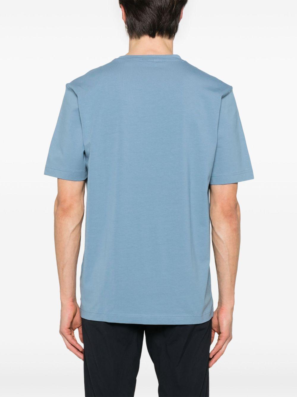 T-shirt verde mini logo petto 50473278 343 BOSS