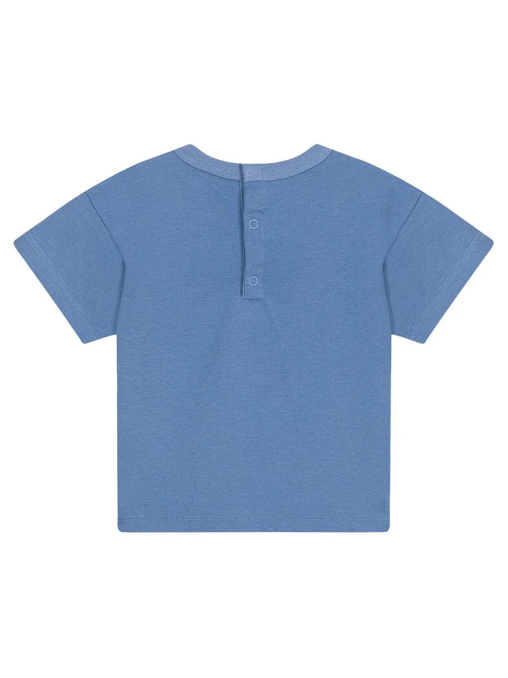 T-shirt blu con stampa frontale - Preludio Moda