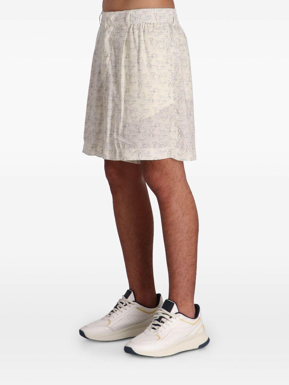 Bermuda crema logo aquile all-over