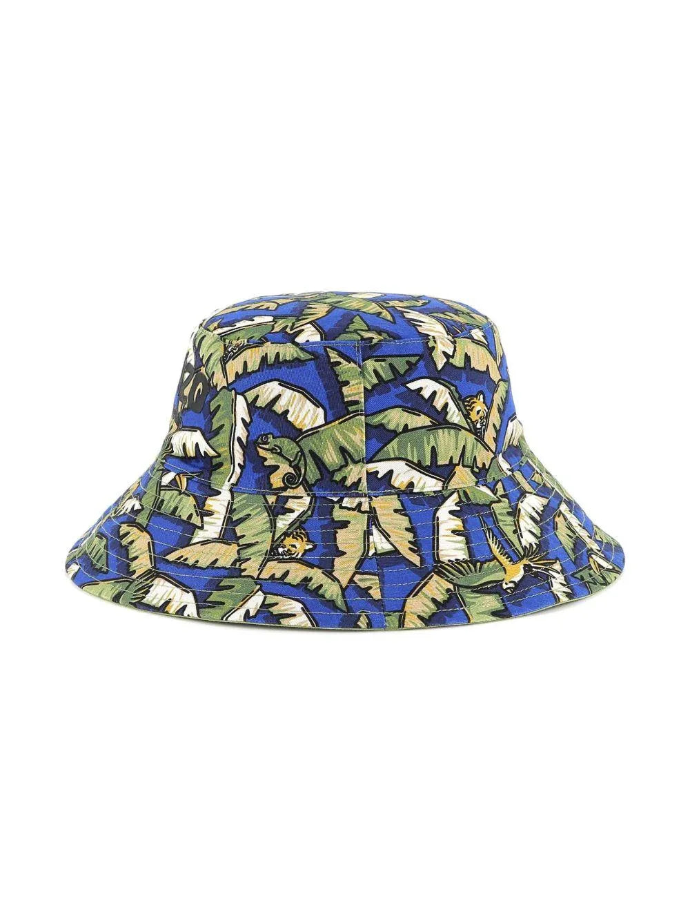 Cappello pescatore con fantasia palme reversibile - Preludio Moda