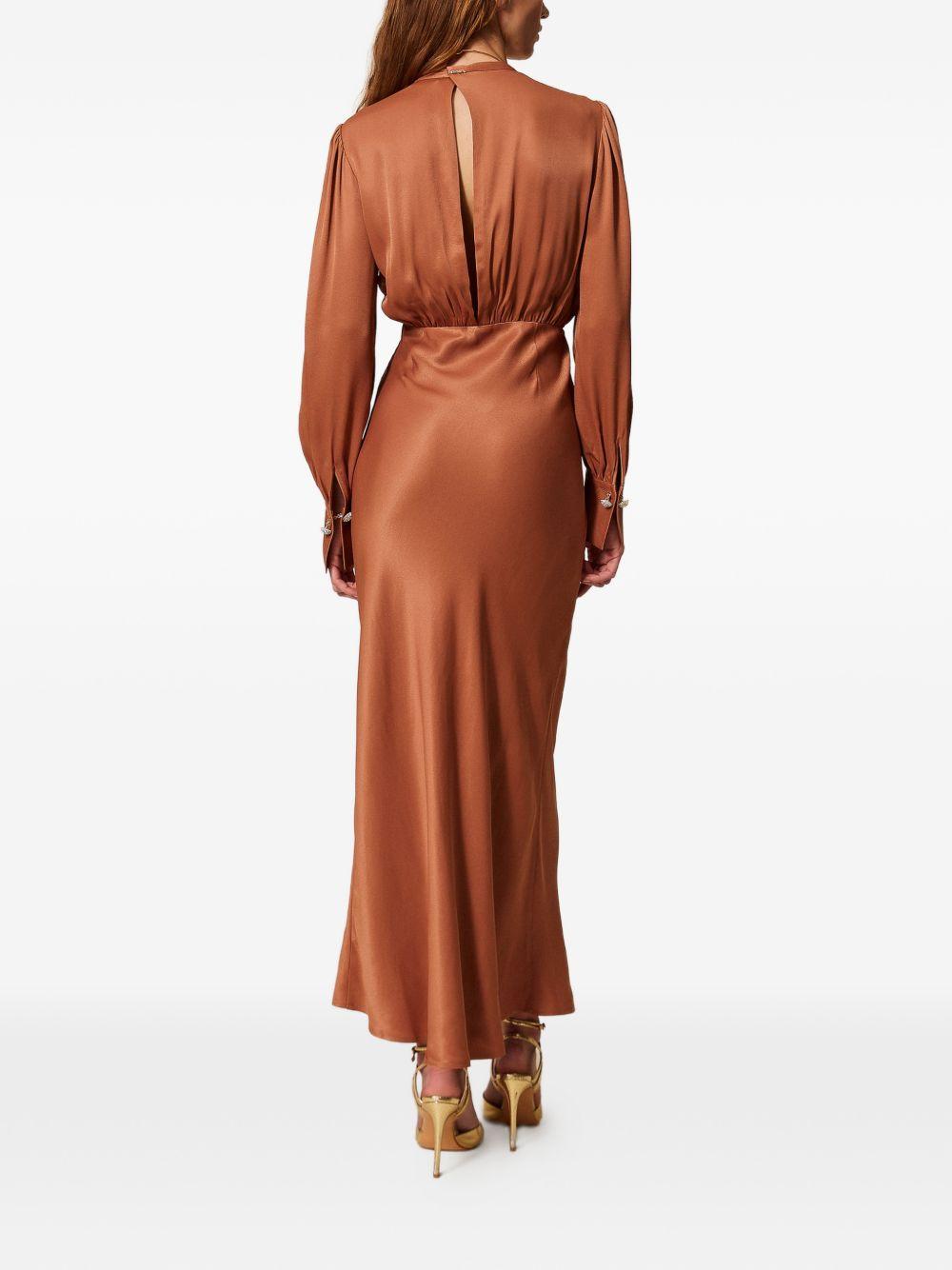 Abito maxi in viscosa scollo a V 261TP2761 13168 TWINSET