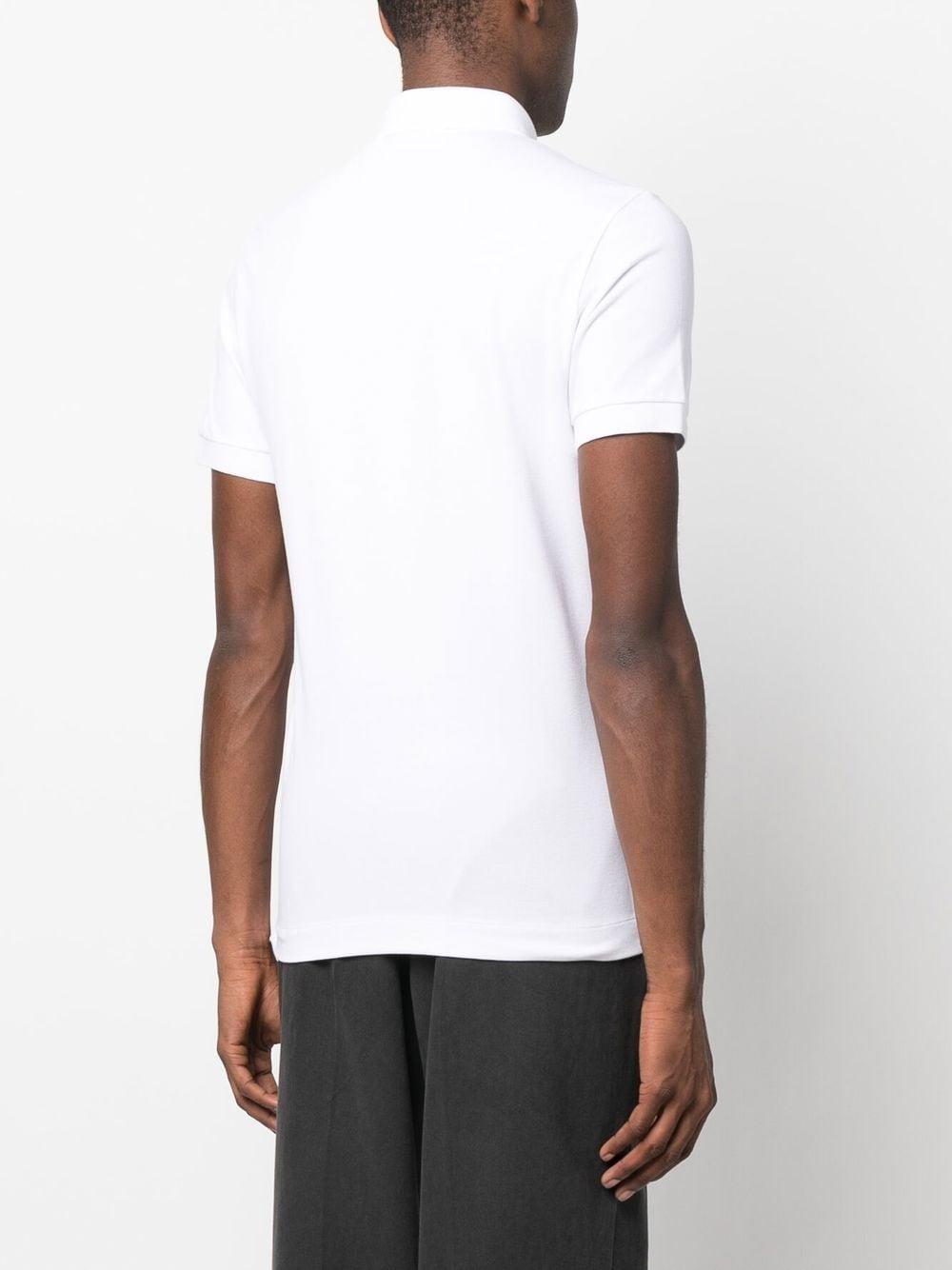 Polo bianca logo ricamo tono su tono - Preludio Moda