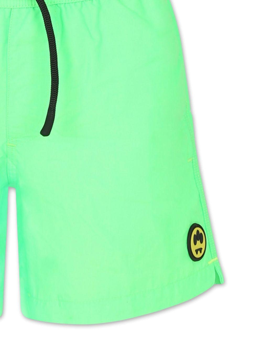 Costume boxer logo laterale verde fluo