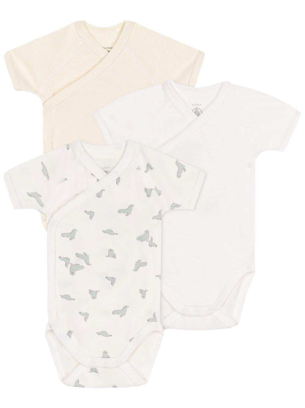 Set body multicolor neonato (3pz) A0CB9 00 PETIT BATEAU KIDS