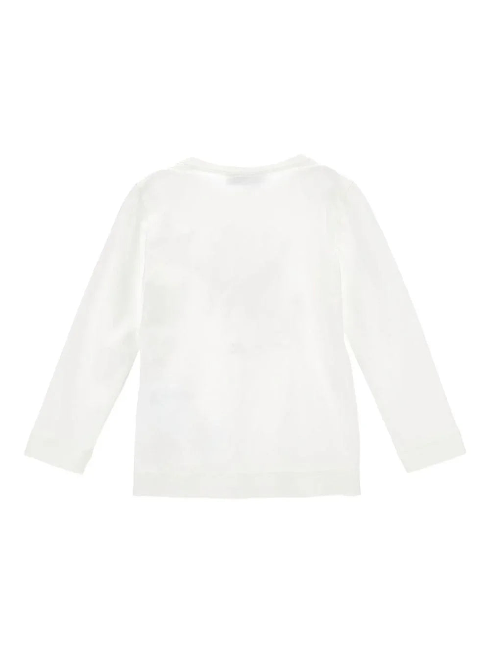 Top Bianco Maniche Lunghe con Stampa - Preludio Moda