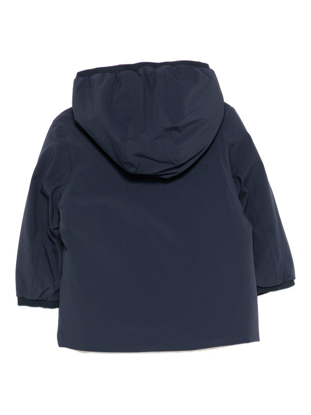 Piumino reversibile blu/verde con cappuccio K71338W B3F K-WAY KIDS