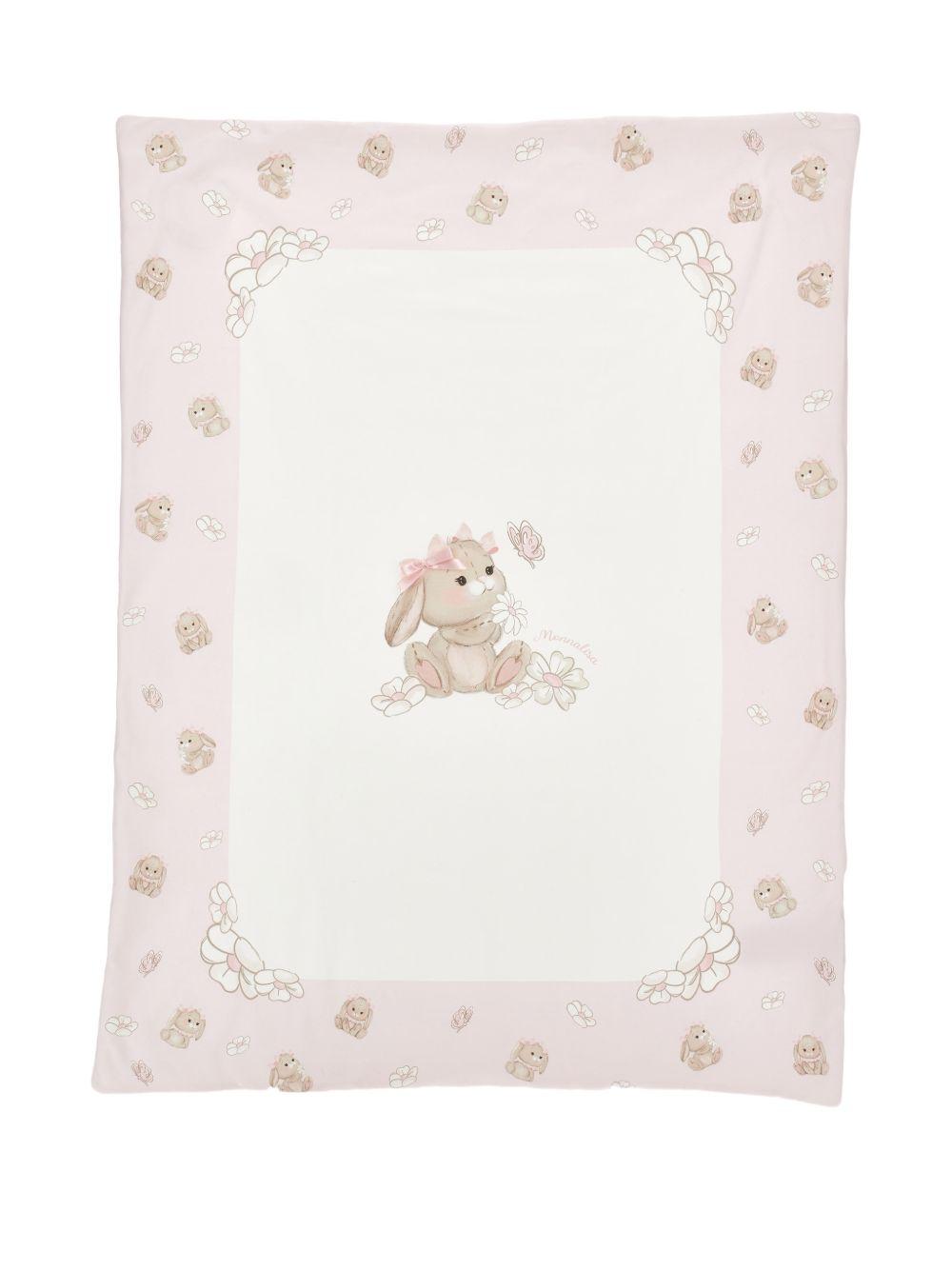 Set biancheria da letto con coniglietto 35G0117000 0190 MONNALISA KIDS