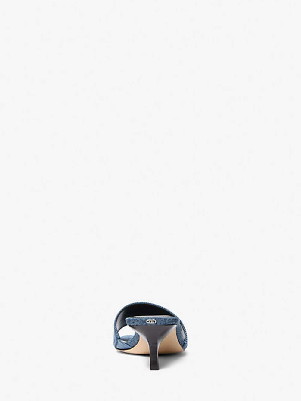 Sandolo Merriam in denim con mezzo tacco