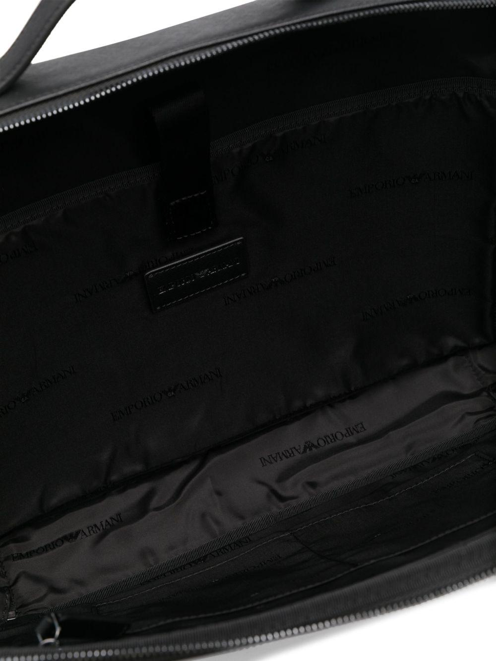 Borsa briefcase con logo in rilievo e zip EM001782AF13670 UC001 EMPORIO ARMANI