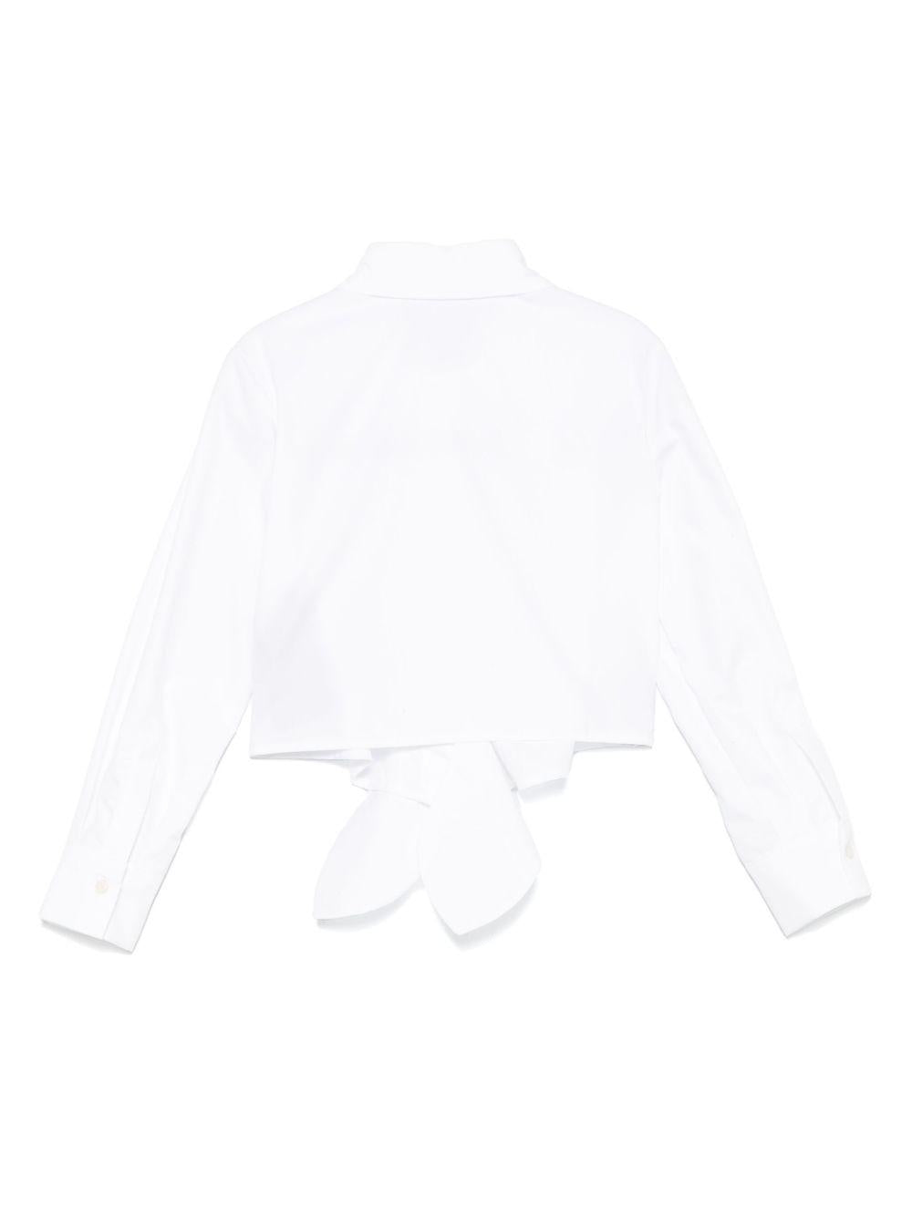 Camicia bianca ricamo petto