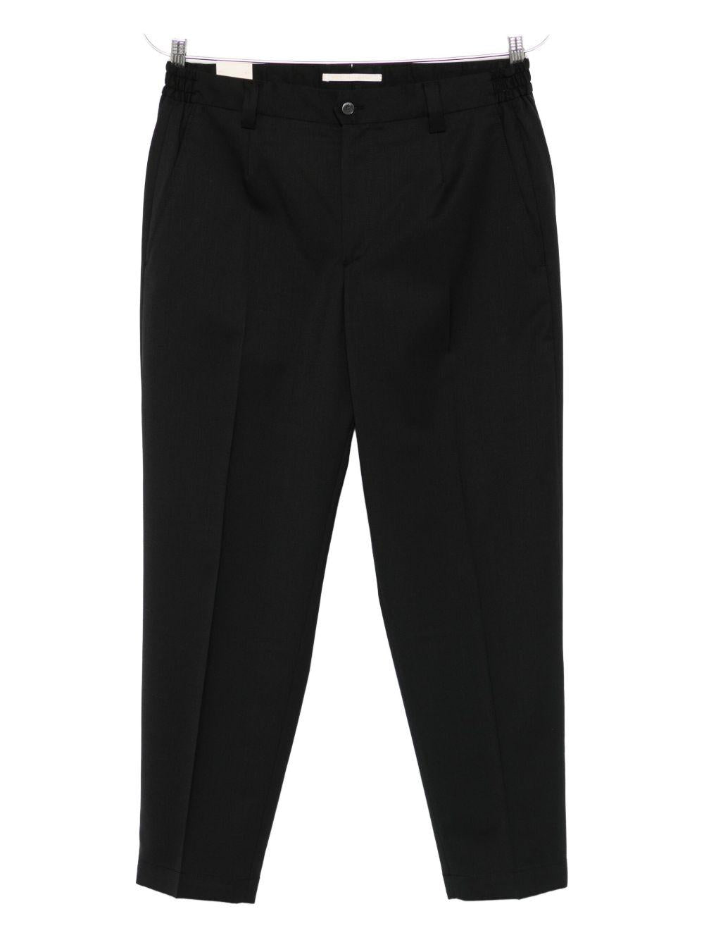 Pantaloni Dritti Neri con Pieghe PORTOFINOS400100 00010 BRIGLIA