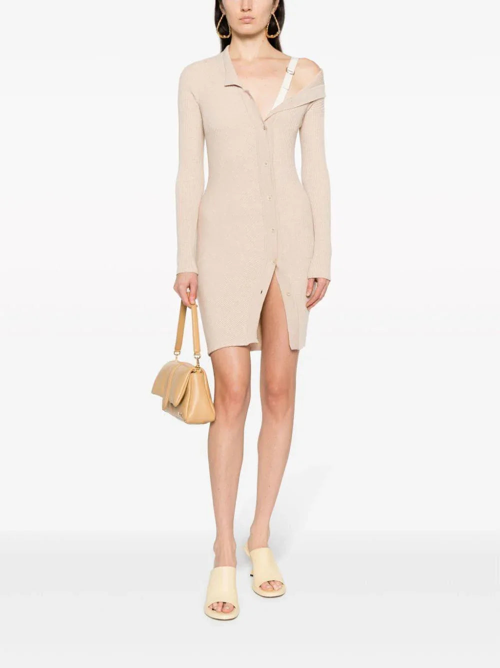 Abito la robe maille colin beige misto lana - Preludio Moda